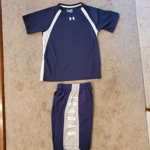 Boys Jordan shorts med.boys  Under Armour shirt